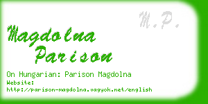 magdolna parison business card